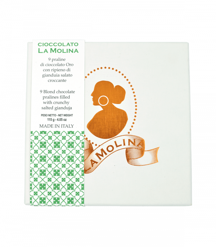 La Molina 9 pralines with Milk chocolate and Salted Gianduja 115g