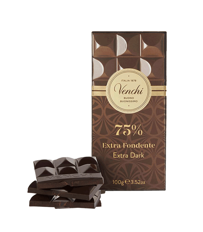 Venchi 75% Dark Chocolate Bar 100g