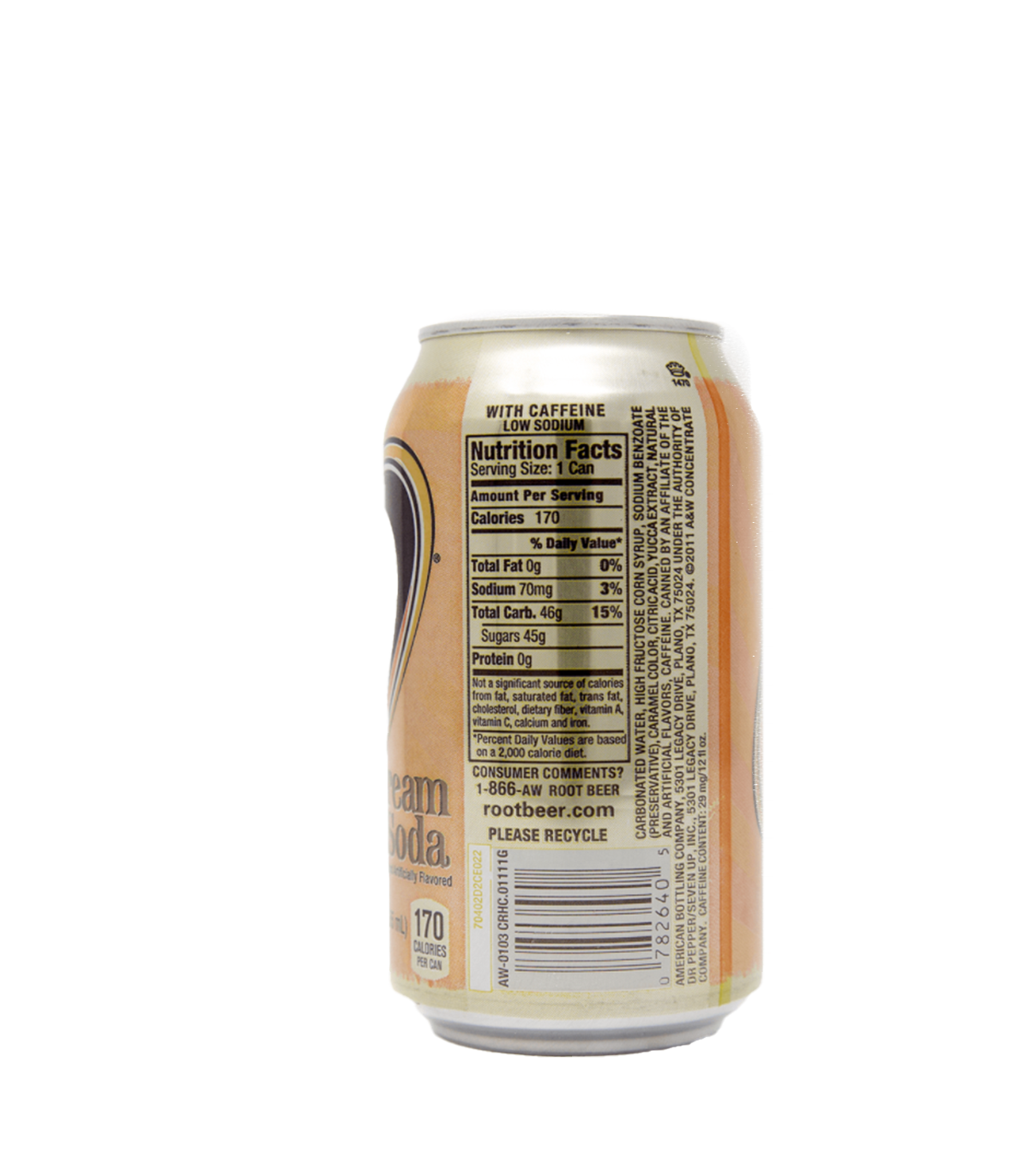 aandw cream soda can